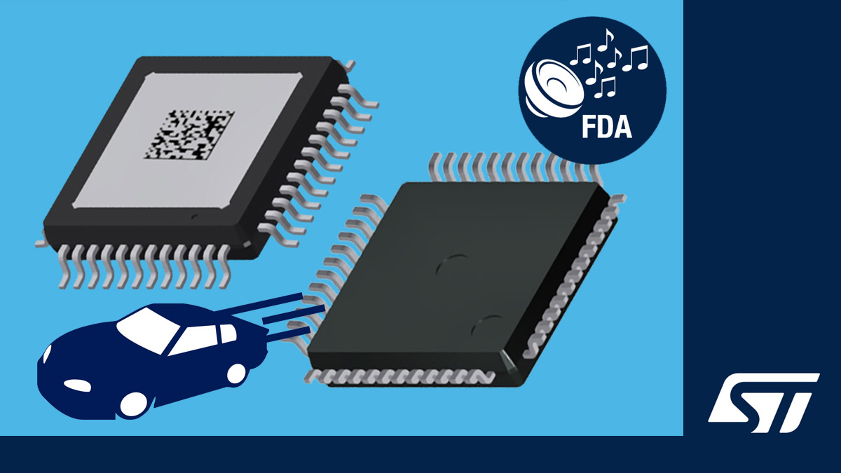 STMicroelectronics Reveals Space-Saving, High-Frequency Digital Automotive Audio Amplifiers STMicroelectronics Reveals Space-Saving, High-Frequency Digital Automotive Audio Amplifiers