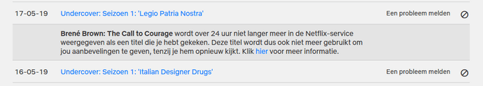 Netflix titels verwijderen