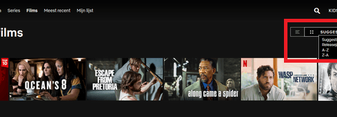 Netflix titels verwijderen