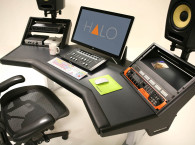 ARGOSY New HALO Customizable Compact Workstation With IsoAcoustics Aperta Stands