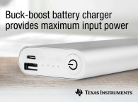 TI Introduces Single-Chip Buck-Boost Battery Charge Controllers Enabling USB Type-C and USB Power Delivery Support