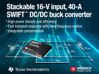 Texas Instruments Introduces Unique SWIFT DC/DC Converter with Integrated Switching Frequency Compensation