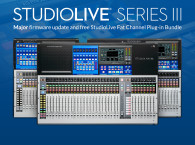 PreSonus Announces Major StudioLive Series III Mixers Update with Support for New AVB-Networked Personal Monitor Mixer and Stageboxes