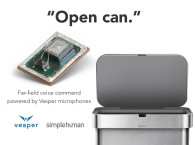Vesper Microphones Powers Innovative Line of Voice-Activated Trash Cans