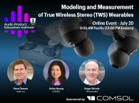 AES Audio Product Education Institute Presents “Modeling and Measurement of True Wireless Stereo (TWS) Wearables”