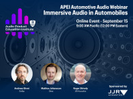 AES Audio Product Education Institute Webinar Explores Automotive Immersive Audio