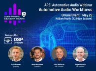 Automotive Audio Workflows Webinar with DSP Concepts and Tymphany, May 25