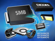 Diodes Announces Smallest in Class 2A Schottky Rectifiers