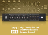 Solid State Logic Expands Mixing Platforms with New MPL 16-8 Dante Networking Stagebox