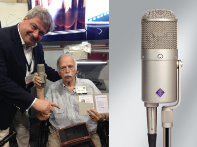 Neumann Presents U47 FET Microphone to Bruce Swedien