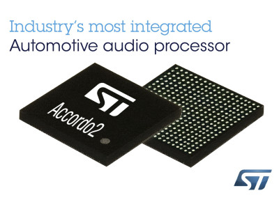 STMicroelectronics Accordo2 Automotive Audio Processor Shrinks Design Cycle and Time-to-Market