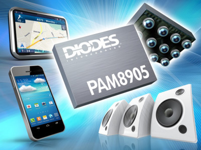 Diodes new Tiny Audio Class-D Amp Produces 1.9 W from 5V