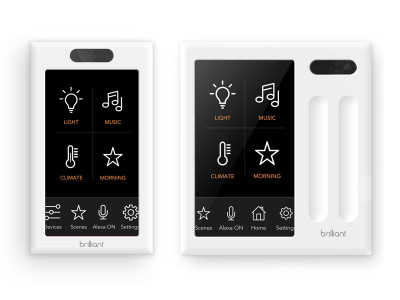 Brilliant Debuts In-Wall Smart Home Controllers with Voice, Touch, And Motion Control Built-In