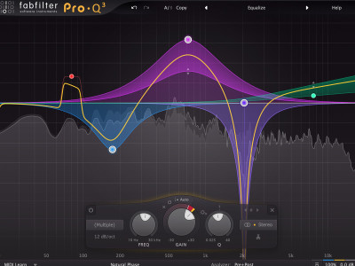 FabFilter New Pro-Q 3 Equalizer Plug-in with Dynamic EQ