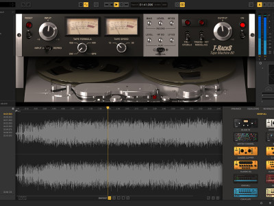 IK Multimedia New T-RackS Tape Machine Plug-In Collection Recreates Four Classic Tape Machines