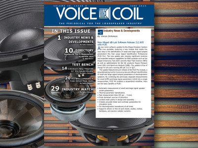 The Latest Advanced Loudspeaker Designs Are Measured in Voice Coil June 2025
