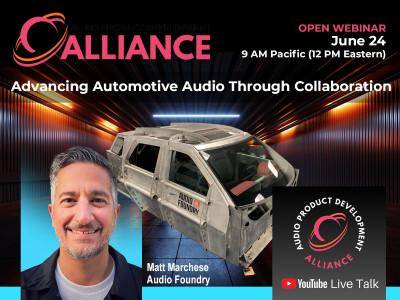 Accelerating Automotive Audio Innovation through Collaboration webinar, June 24