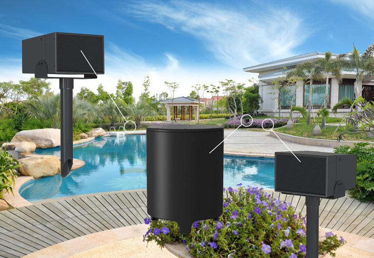 Ambisonic outlet outdoor speakers