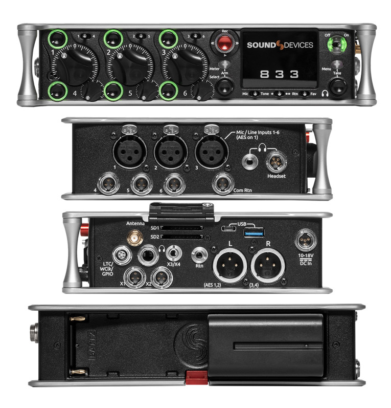 Sound Devices Unveils 833 Portable Compact Mixer-Recorder | audioXpress