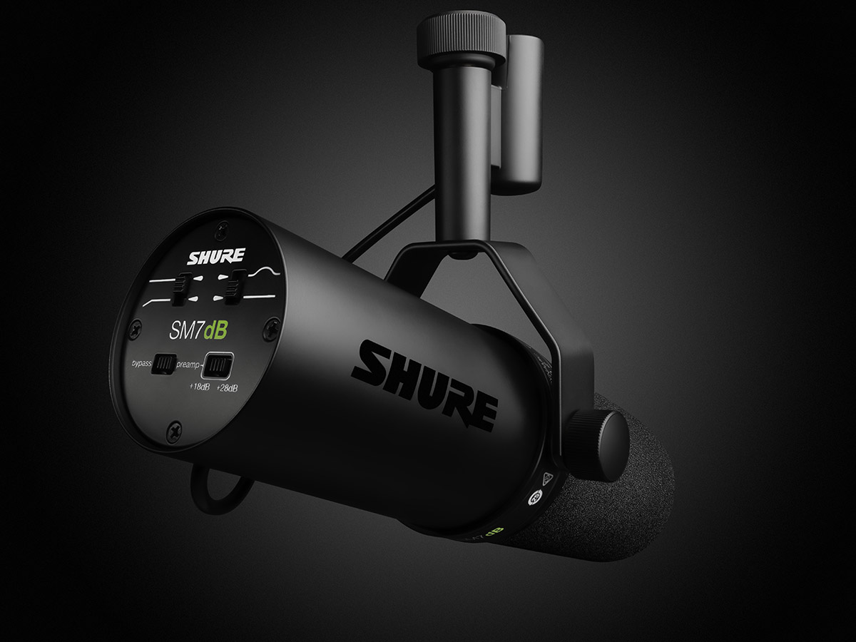 Shure Relaunches SM7B Microphone with Integrated Cloudlifter