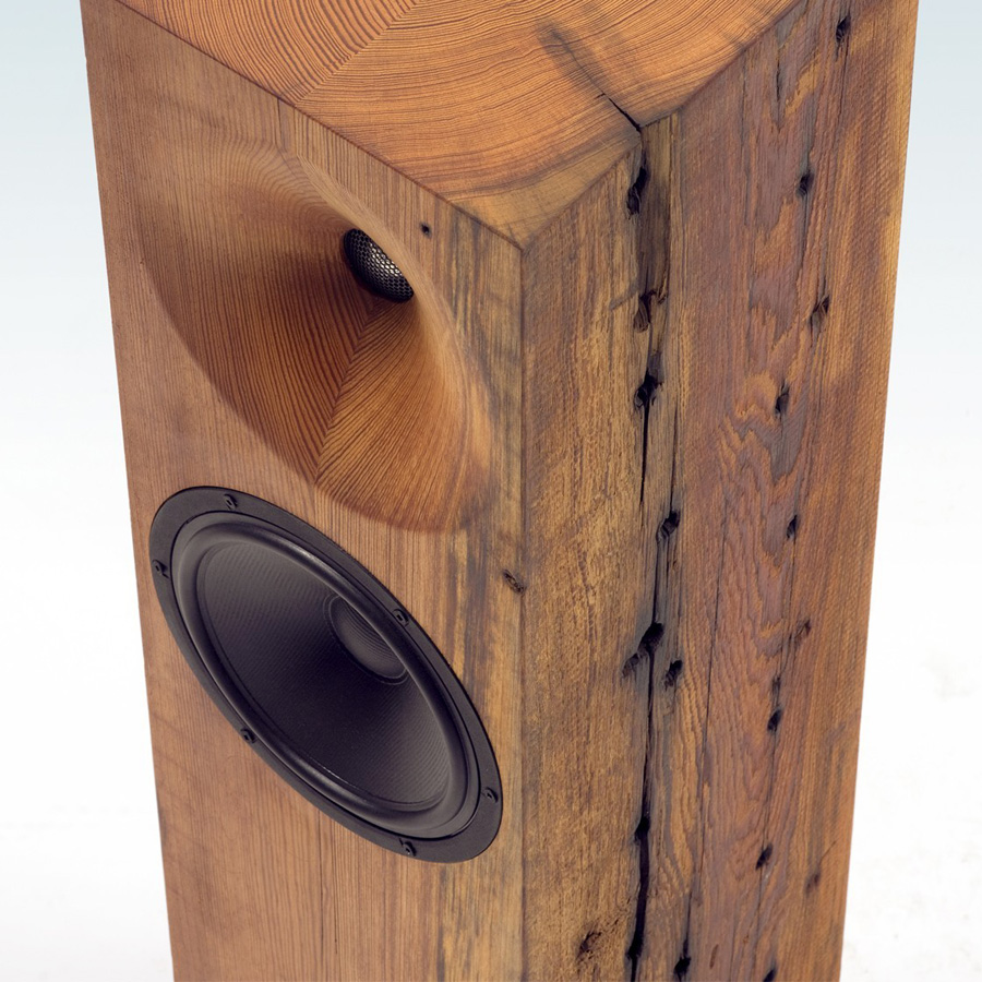 reclaimed wood speakers