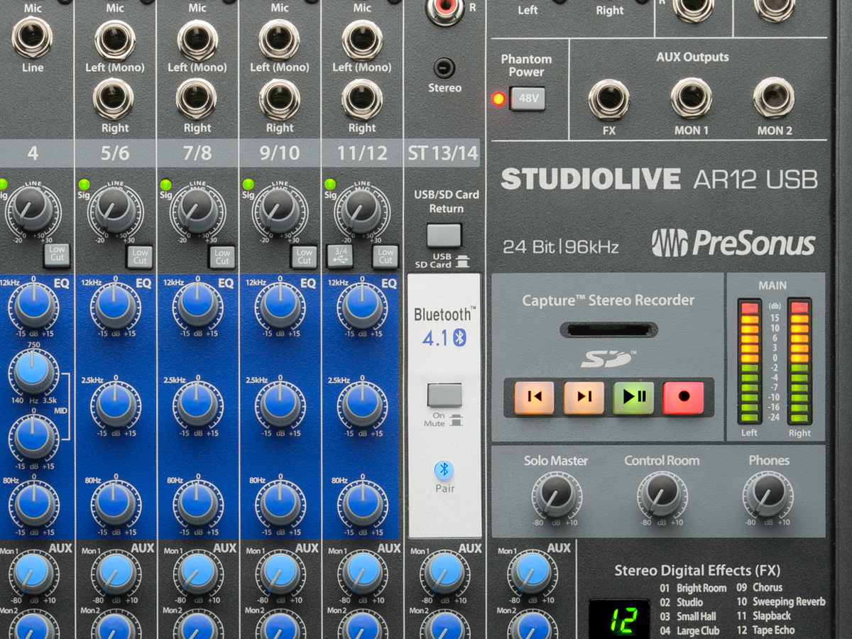 PreSonus StudioLive AR16 USB 18-Channel hybrid Performance and Recording Mixer 