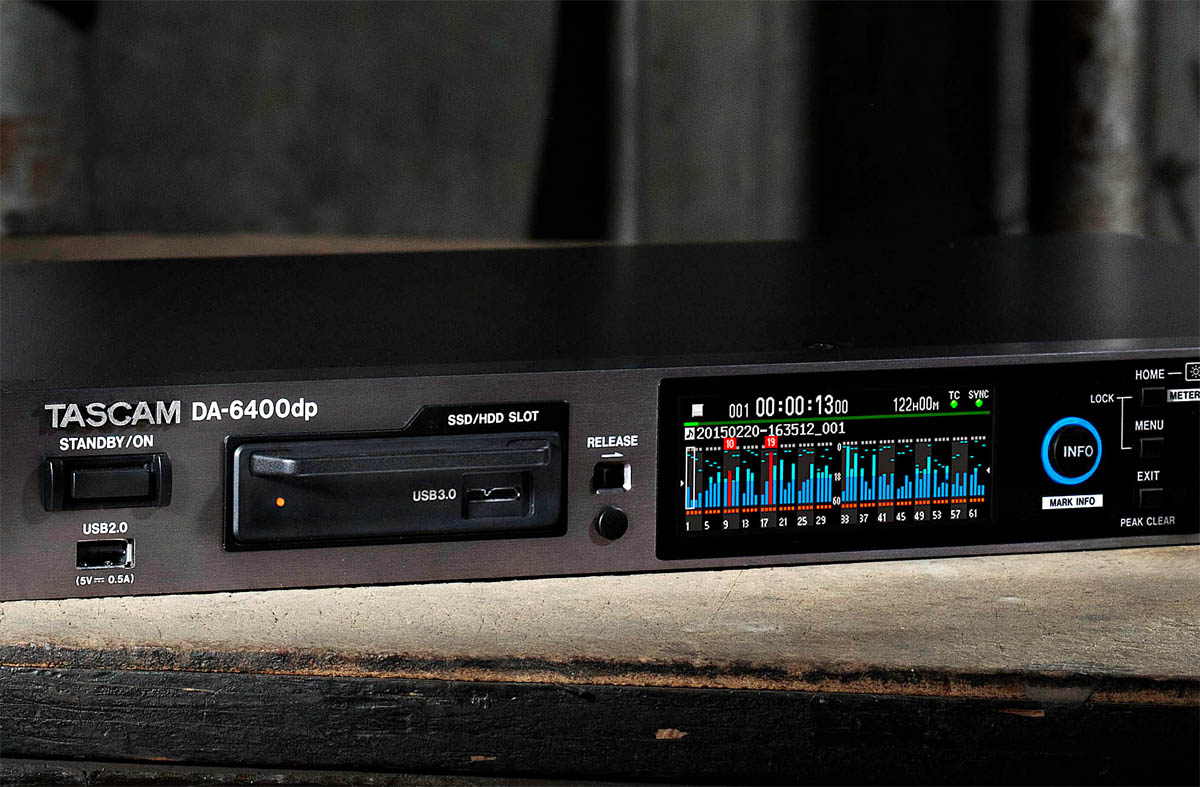 Tascam Announces DA-6400 64-track Solid State Recorder with