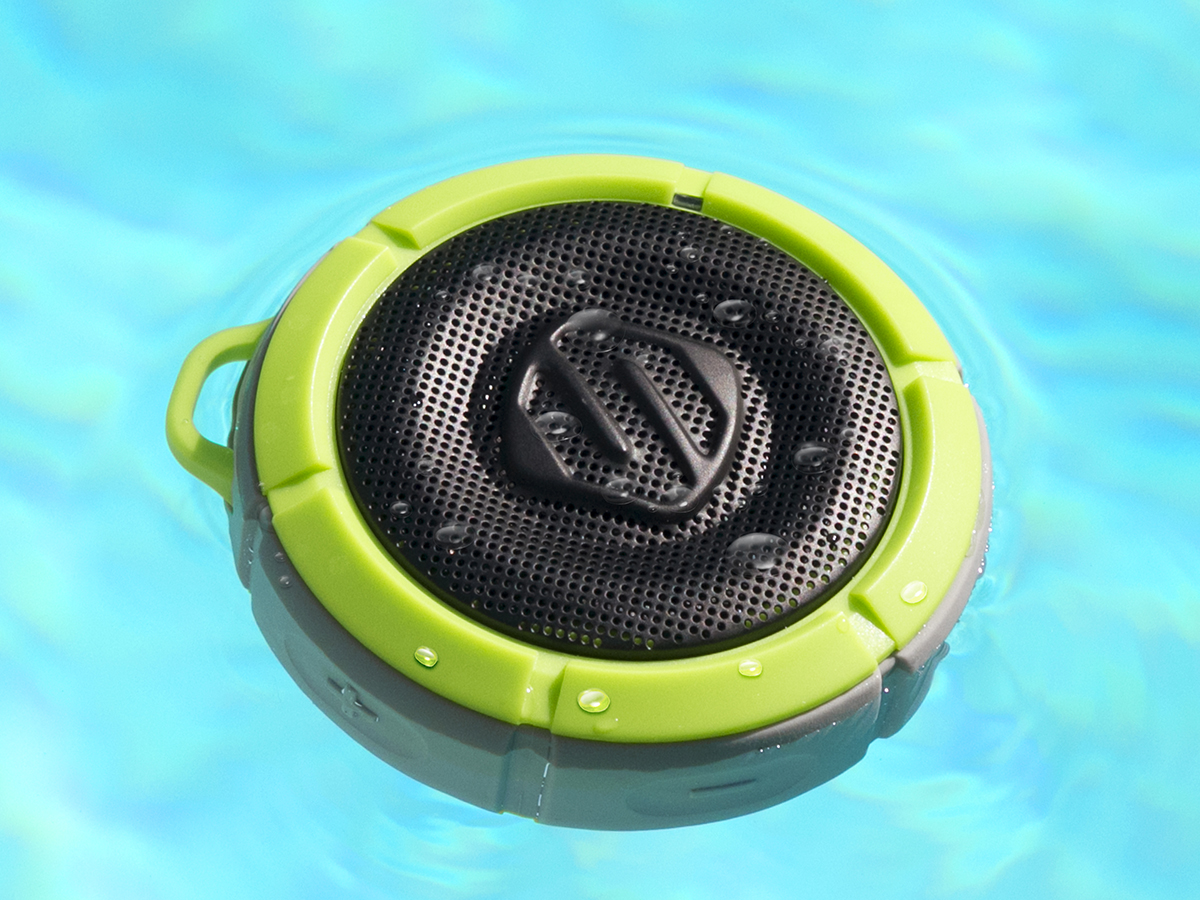 Scosche boombuoy floating waterproof speaker outlet