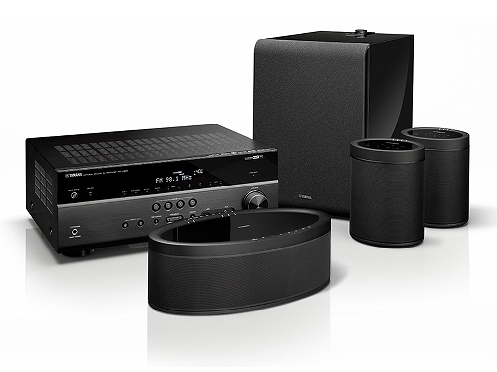 Wireless surround store speakers for receiver