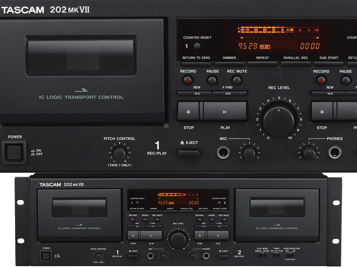 Tascam Unveils 202mkVII Dual Cassette Deck with USB Output