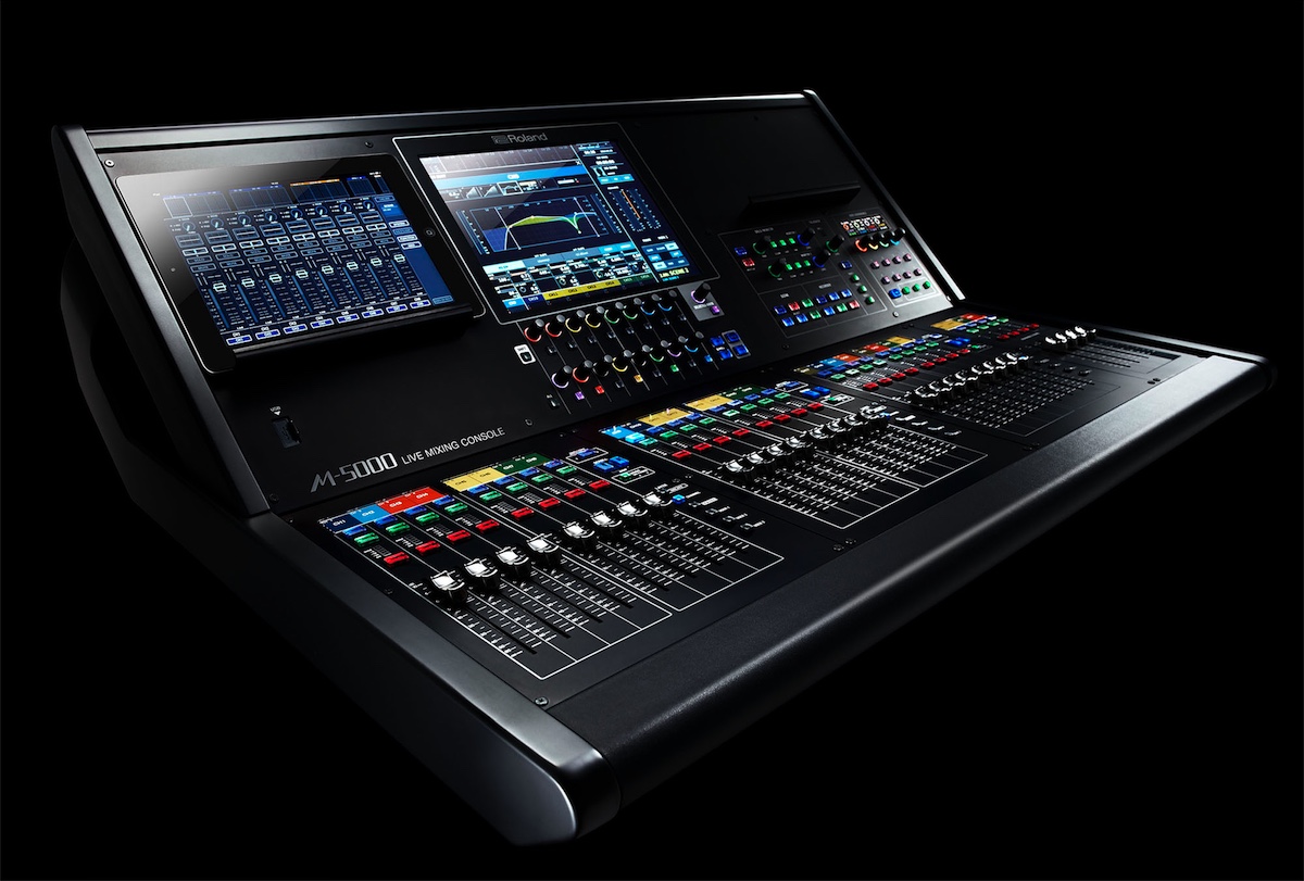 Roland M5000 Live Mixing Console Introduces New Dante and Waves