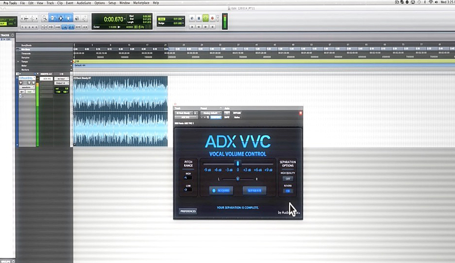 Audionamix Launches ADX Vocal Volume Control (VVC) Plug-in for Pro