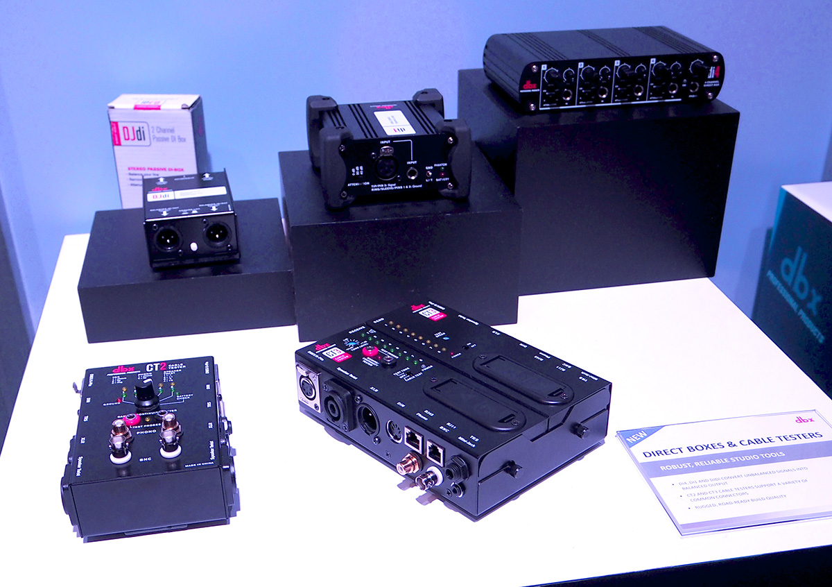 New dbx High-Performance Direct Boxes and Cable Test Accessories