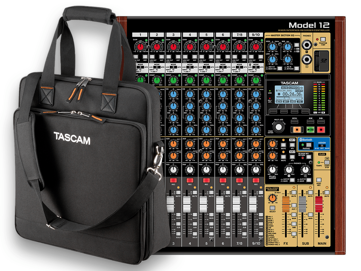 Tascam Model 12 Integrated Production Mixer and Recording Interface Now ...