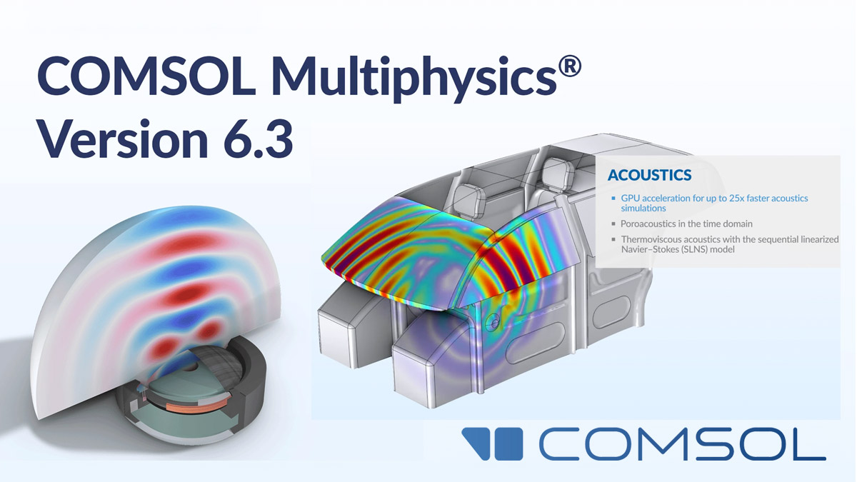 COMSOL Multiphysics Version 6.3 Introduces GPU-Accelerated Acoustics Simulation