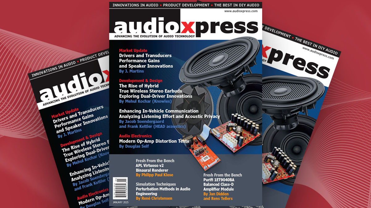audioXpress January 2025. Innovations in Audio. Product Development. The Best in DIY Audio