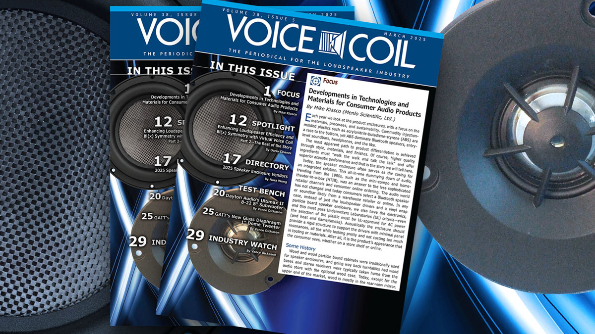 Loudspeaker Enclosures and Technologies. Voice Coil March 2025 is Now Available