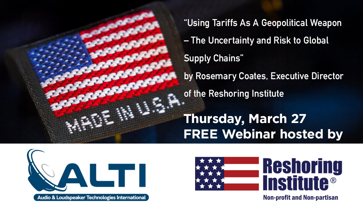 Tariffs and Risks to Global Supply Chains Webinar, March 27
