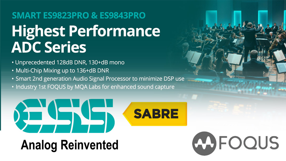 ESS Technology Announces New Flagship SMART High-Resolution Analog-to-Digital Converters