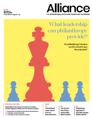 Cover Alliance Magazine.