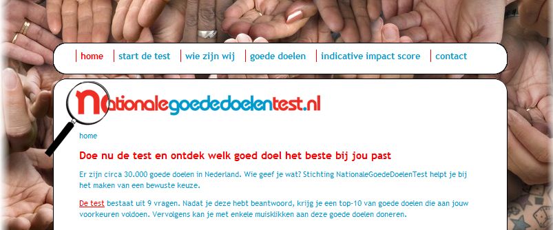 Nieuwe versie Nationale Goede Doelen Test