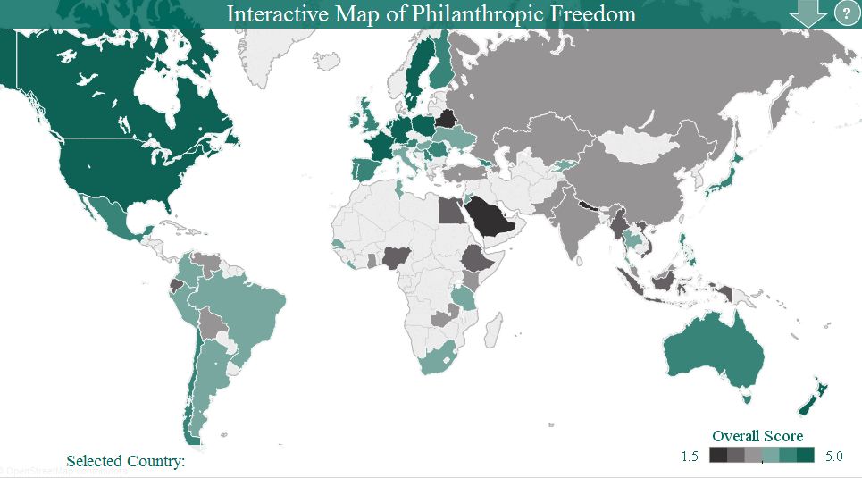 Eerste plaats voor Nederland in Index for Philanthropic Freedom