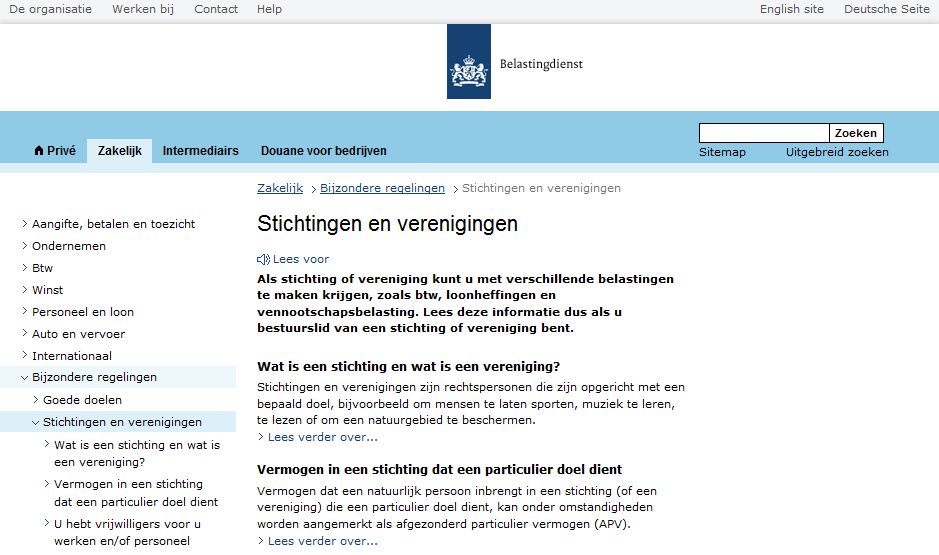 Fiscus opent site voor non-profitorganisaties