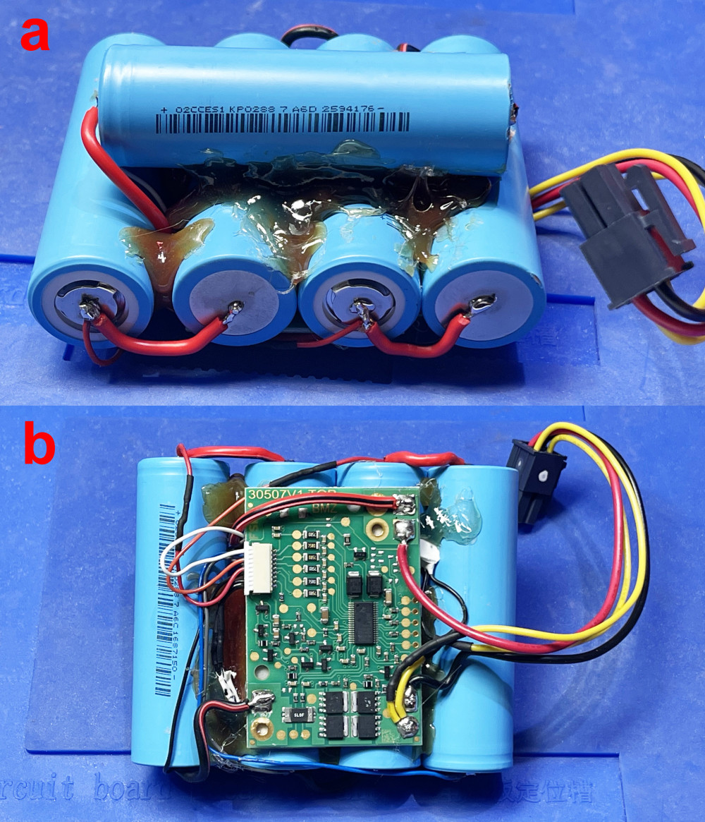 Finished battery pack and BMS board