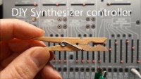 Analog Synth controller using clothes pin