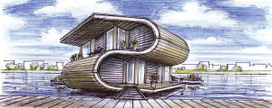 Delft student builds a floating home