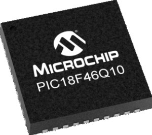 The PIC18F46Q10T-I/PT is an example of Microchip’s popular PIC family of 8-bit MCUs.