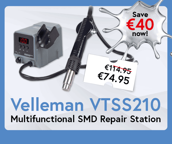 Velleman VTSS210 Multifunctional SMD Repair Station + FREE SMD E-book