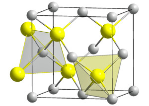 GaAs crystal structure. Image: Public Domain.