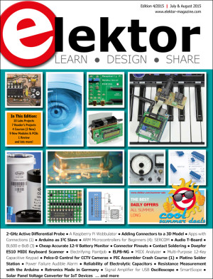 Elektor’s July & August 2015 edition is now available